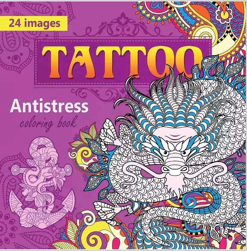Kolorowanka antystresowa 200x200 12 Tattoo - Książki