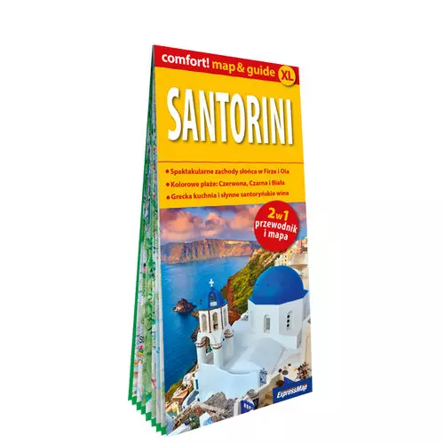 Santorini laminowany map&guide 2w1 przewodnik i mapa - Książki