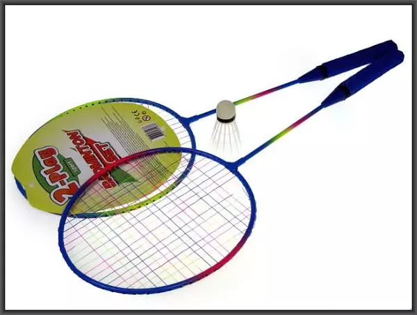 Badminton metalowy 64cm z lotką w siatce HAN07 - Zabawki