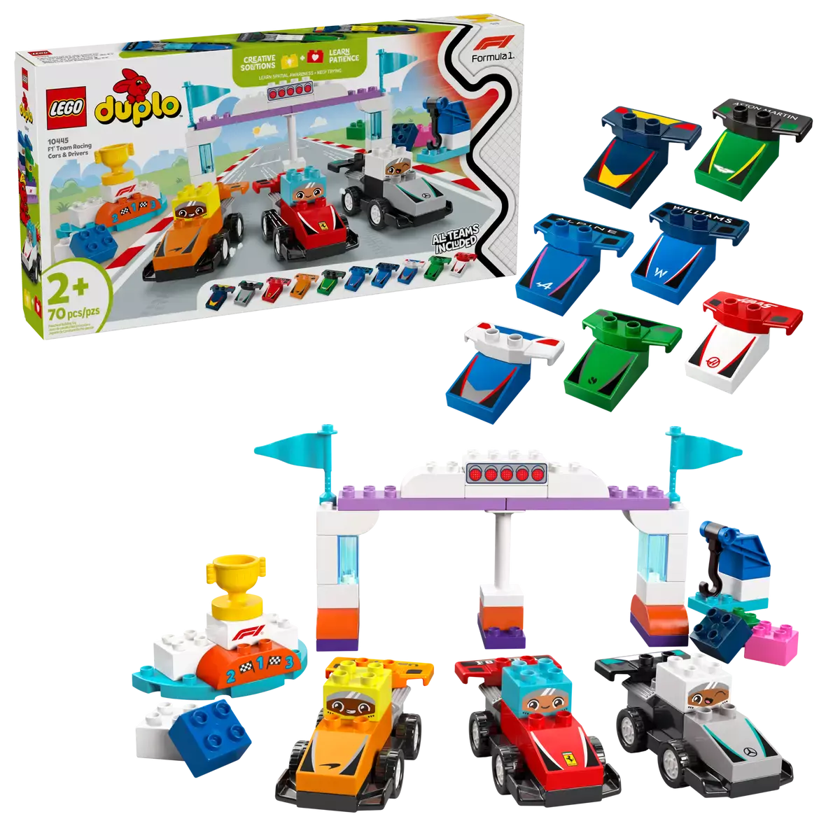 LEGO DUPLO Bolidy i kierowcy F1® 10445 - Zabawki