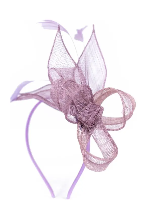 Fascynator Stylish Bow, lawendowy - Mama i dziecko