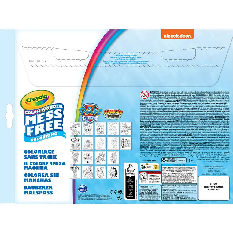 Crayola Kolorowanka dla dzieci i 4 niebrudzące magiczne flamastry Color Wonder Mess Free Psi Patrol 3+ - Książki
