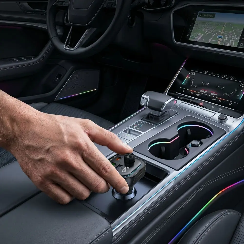 Tech-Protect CC07 3-Port Car Charger Pd 54W + Transmiter Fm Bluetooth Black - Elektronika i akcesoria
