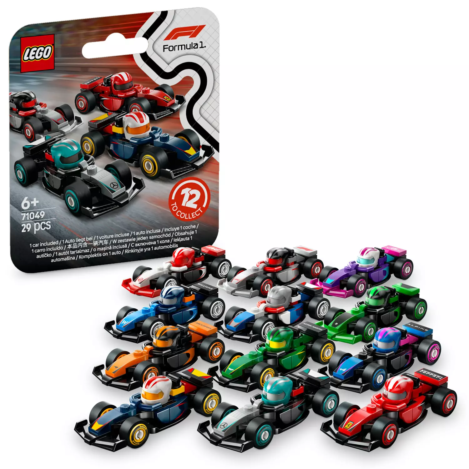 LEGO Icons Kolekcjonerskie samochody wyścigowe F1 71049 - Zabawki