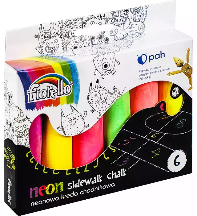 Kreda Chodnikowa Neonowa Gr-f06n 6 kolorów - Papiernicze i szkolne