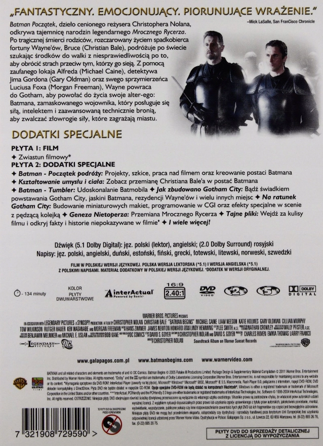 Premium Collection. Batman Początek, 2 DVD - Filmy