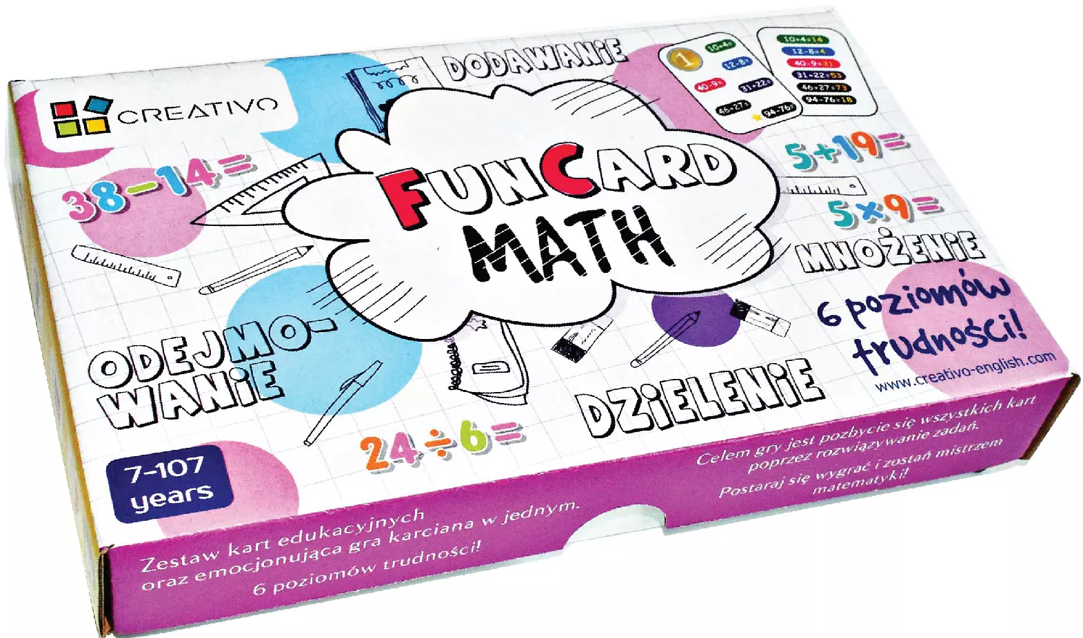 Fun Card Math (dodawanie, odejmowanie, mnożenie, dzielenie) - Gry