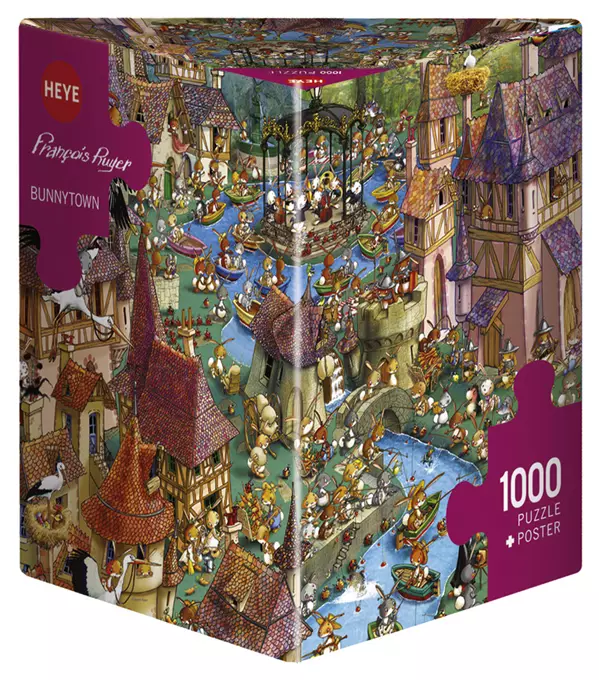 Puzzle 1000 elementów. Bunnytown, Ruyer - Puzzle