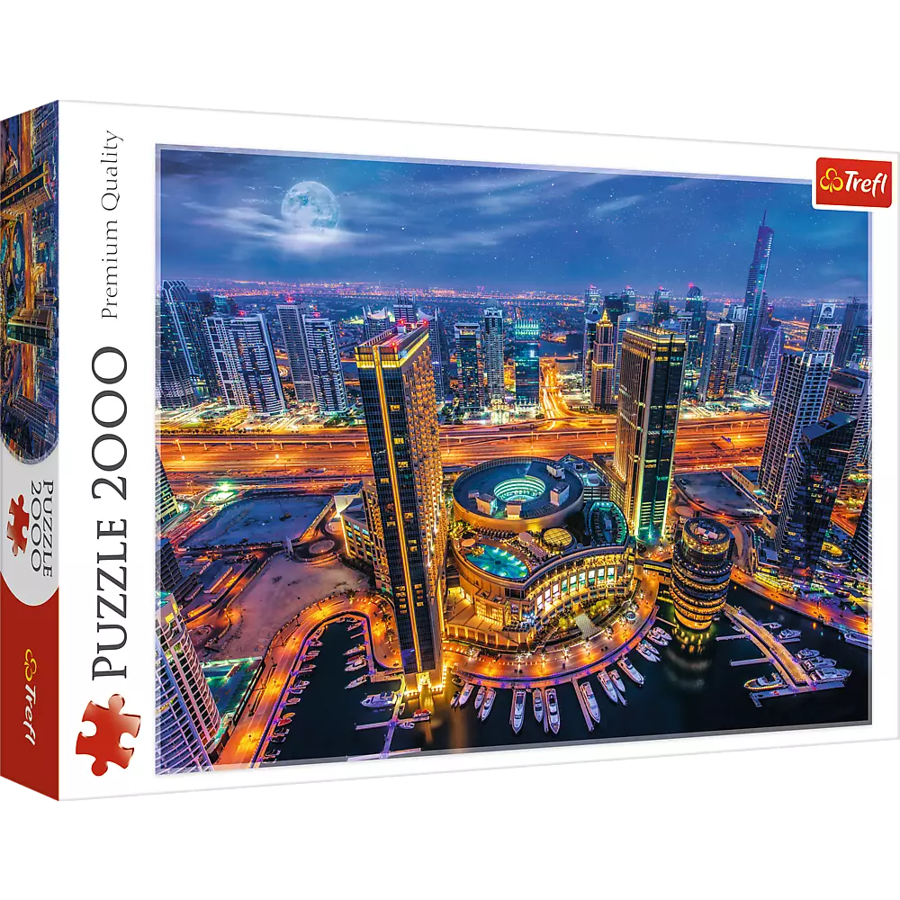Puzzle 2000 elementów. Światła Dubaju - Puzzle