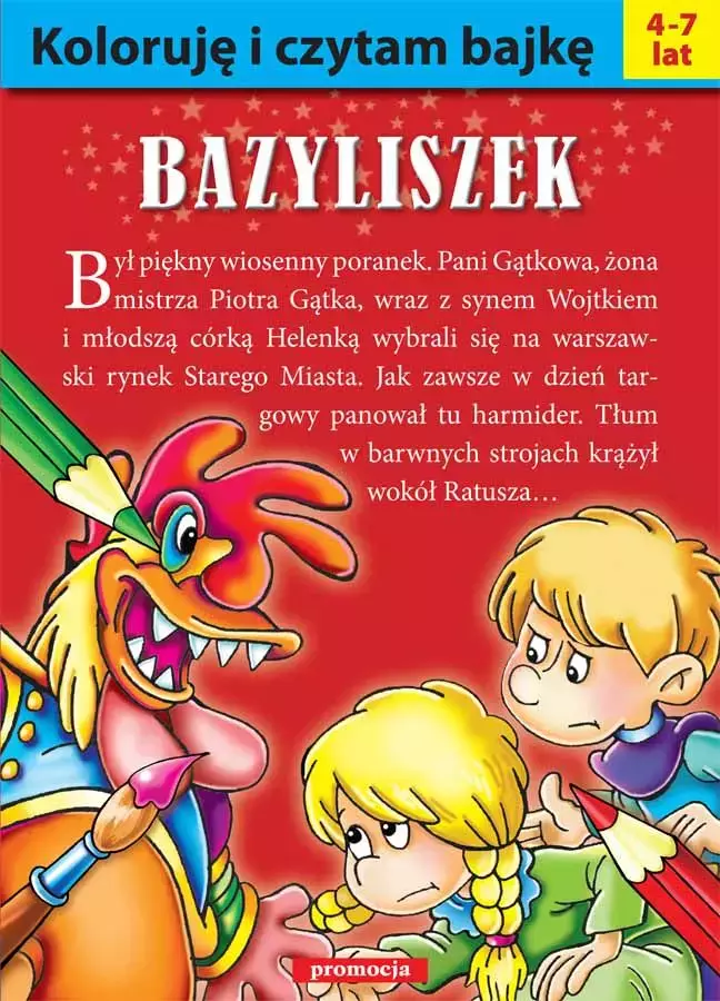 Koloruję i czytam bajkę - Bazyliszek - Książki