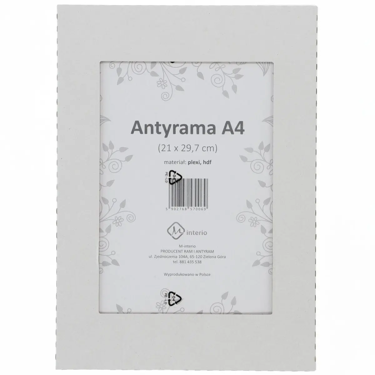 Antyrama plexi plexi [mm:] 210x297 M-interio (AR21x29,7) - Papiernicze i szkolne