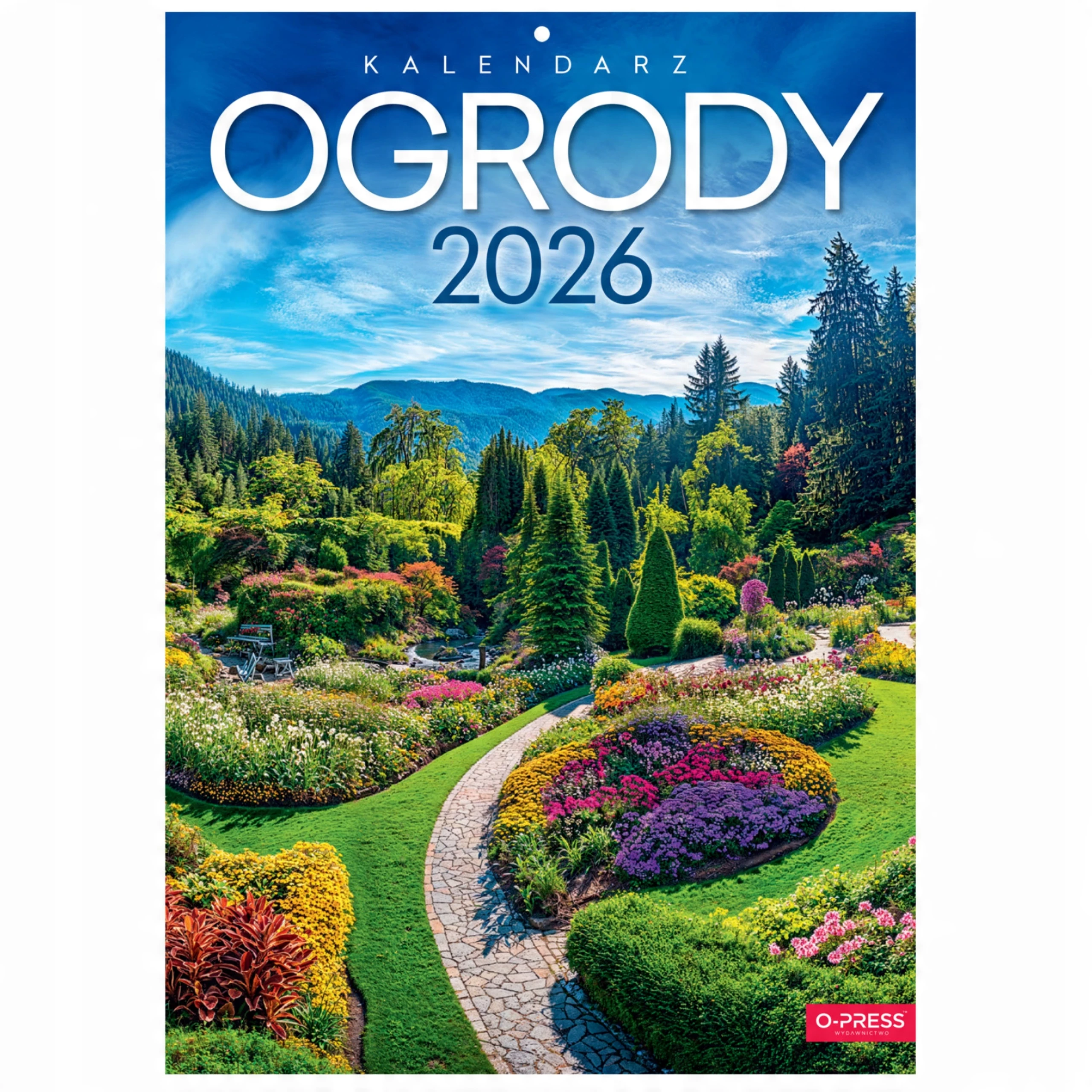KALENDARZ ŚCIENNY A4 OGRODY 2026 Wieloplanszowy Miesięczny - Książki