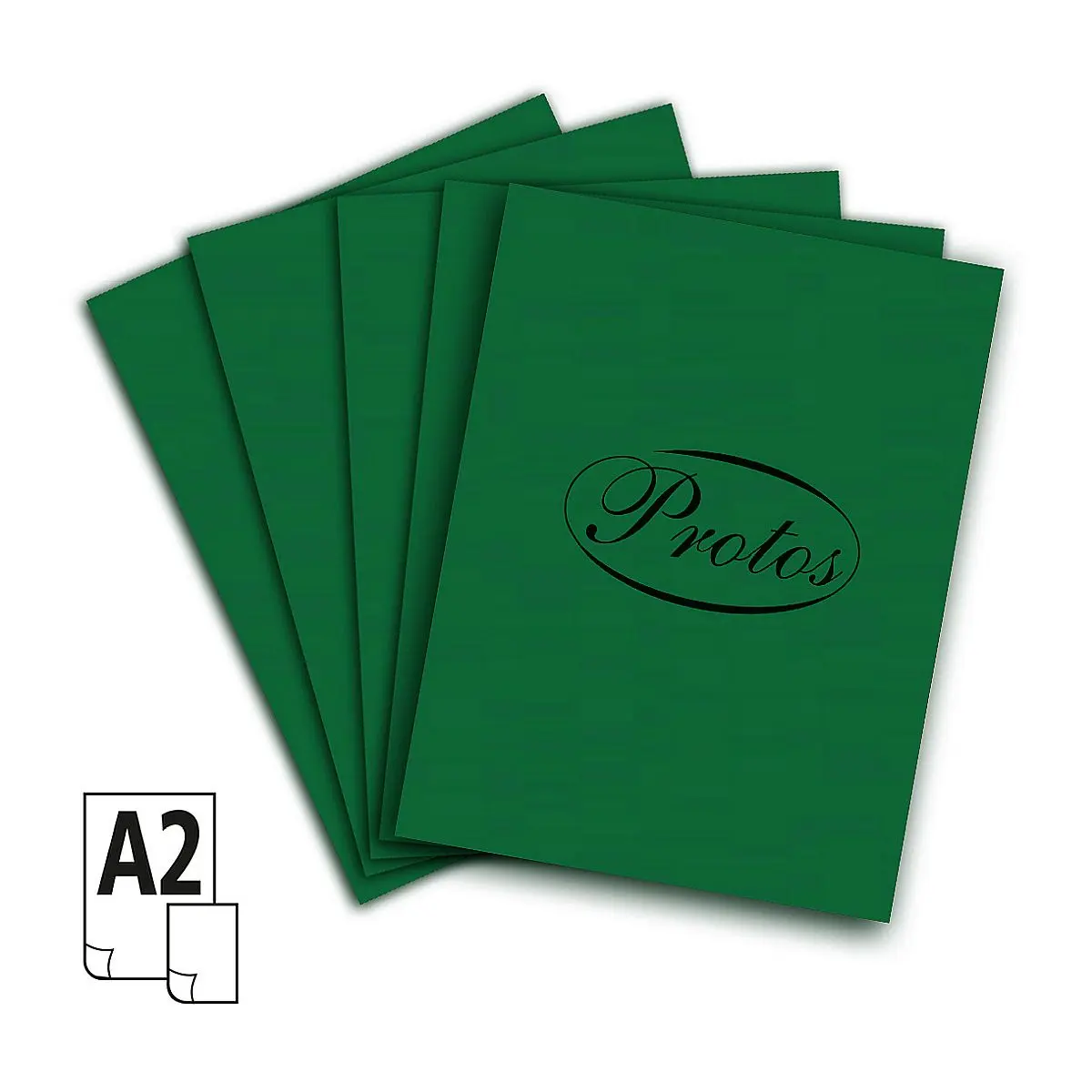 Brystol A2 zielony ciemny 20k Protos. 20 kartek - Papiernicze i szkolne