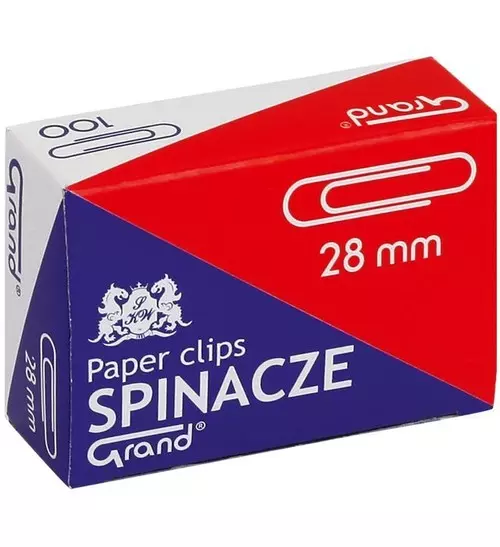 Spinacze 28 mm, 100 sztuk - Papiernicze i szkolne