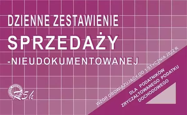 Dzienne zestawienie sprzedaży R05-H - Papiernicze i szkolne