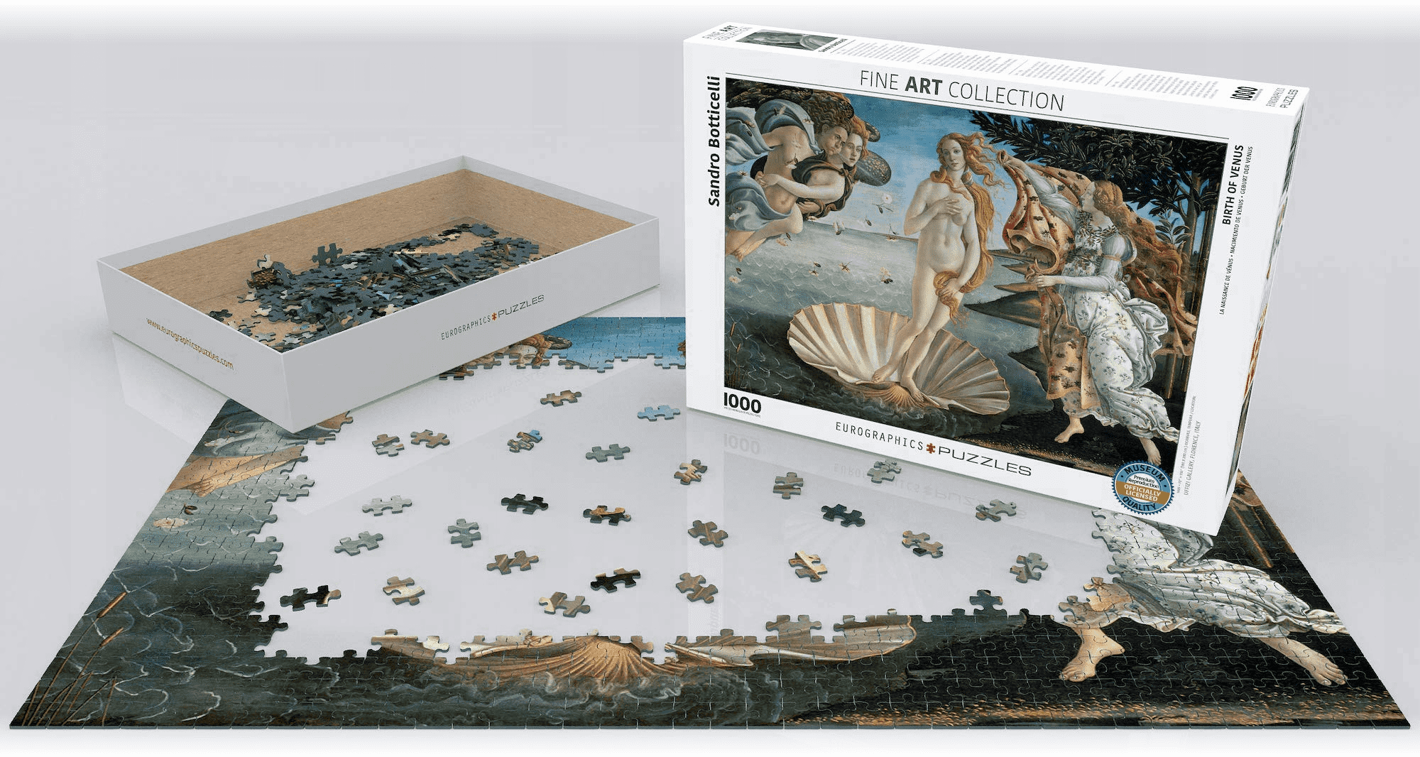 Puzzle 1000 elementów. Narodziny Wenus, Botticelli - Puzzle