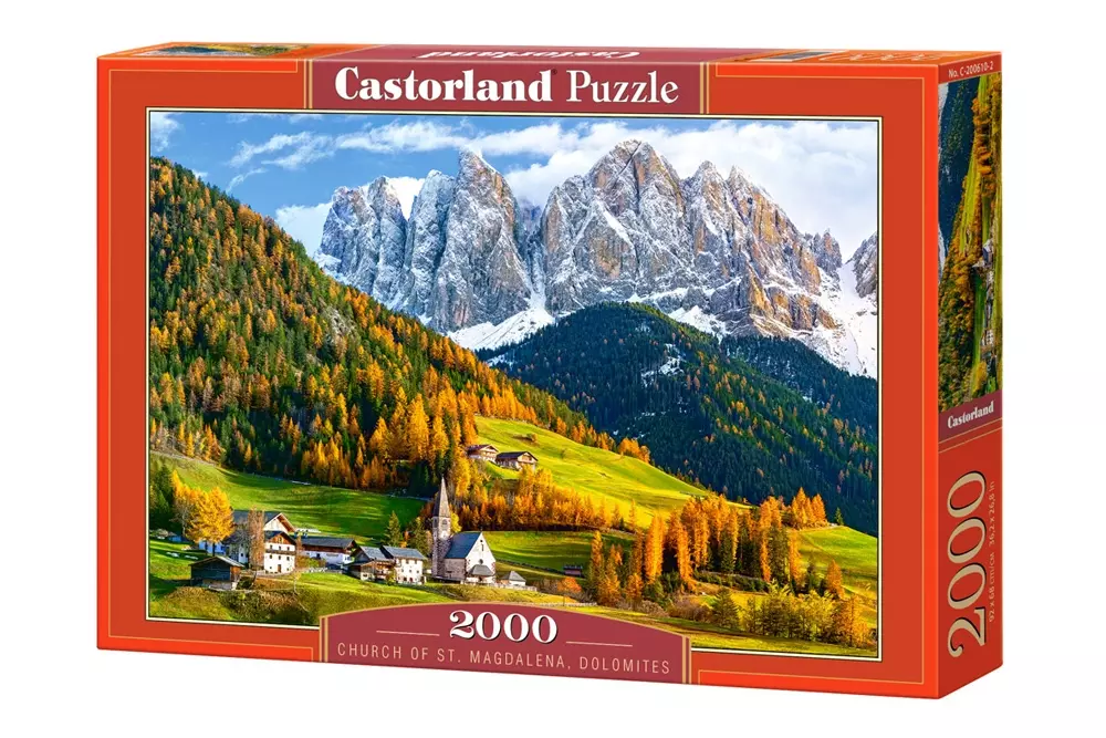 Puzzle 2000 elementów. Church of St. Magdalena, Dolomites - Puzzle