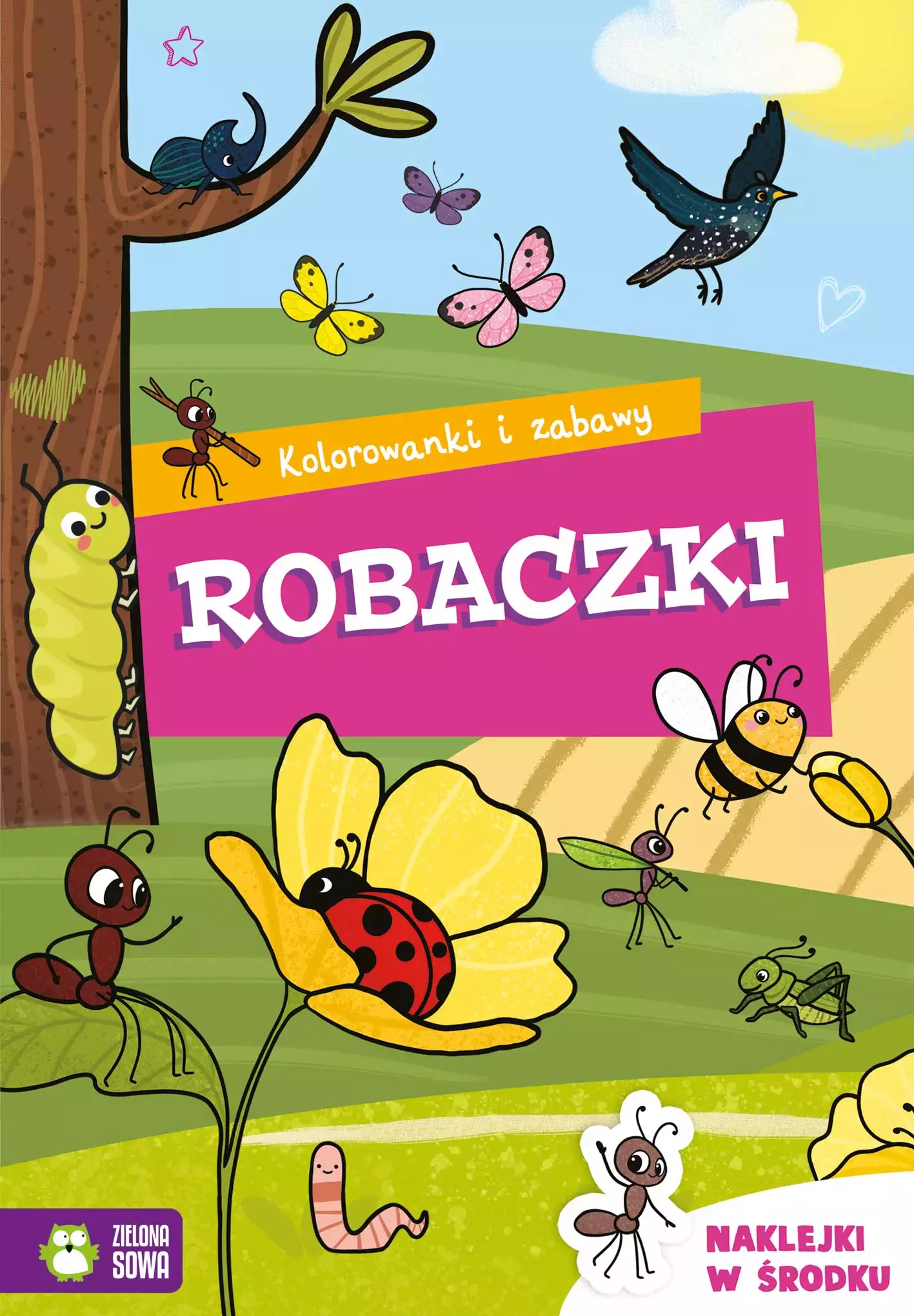Kolorowanki i zabawy. Robaczki - Książki