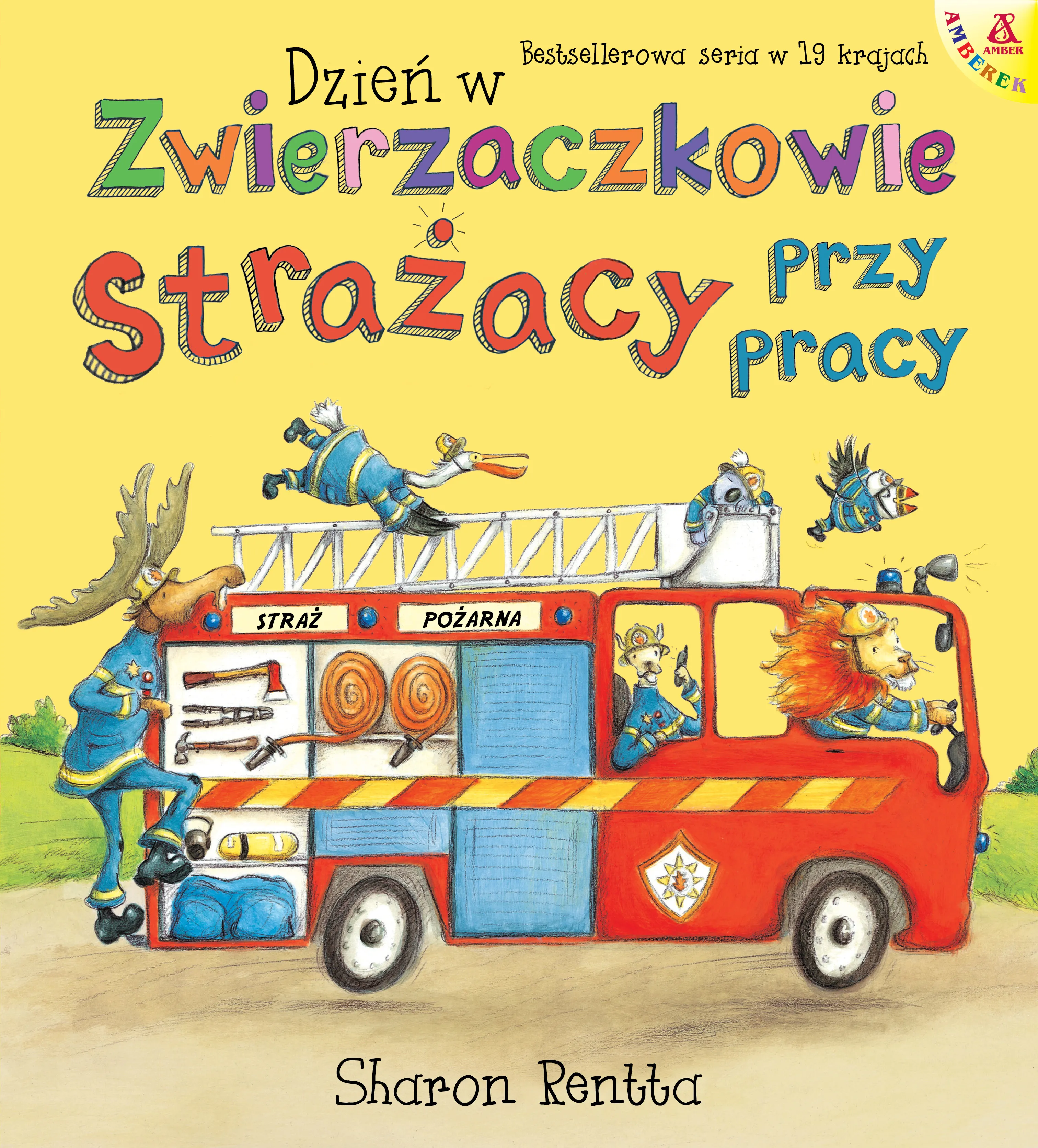 Amberek. Dzień w Zwierzaczkowie. Strażacy przy pracy - Książki