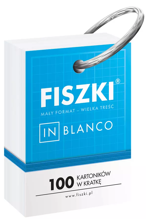 Fiszki in blanco. 100 kartoników w kratkę - Książki