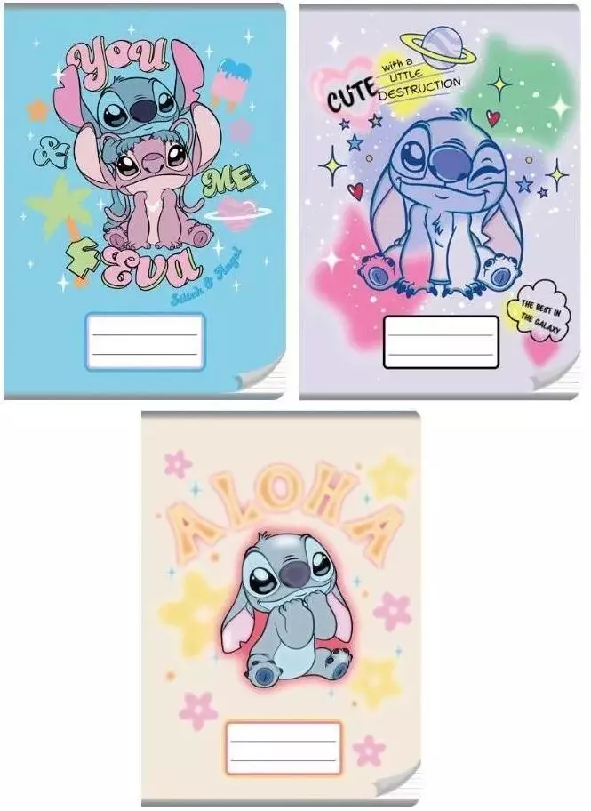 Zeszyt A4 32 kartki w trzy linie, Stitch - Papiernicze i szkolne