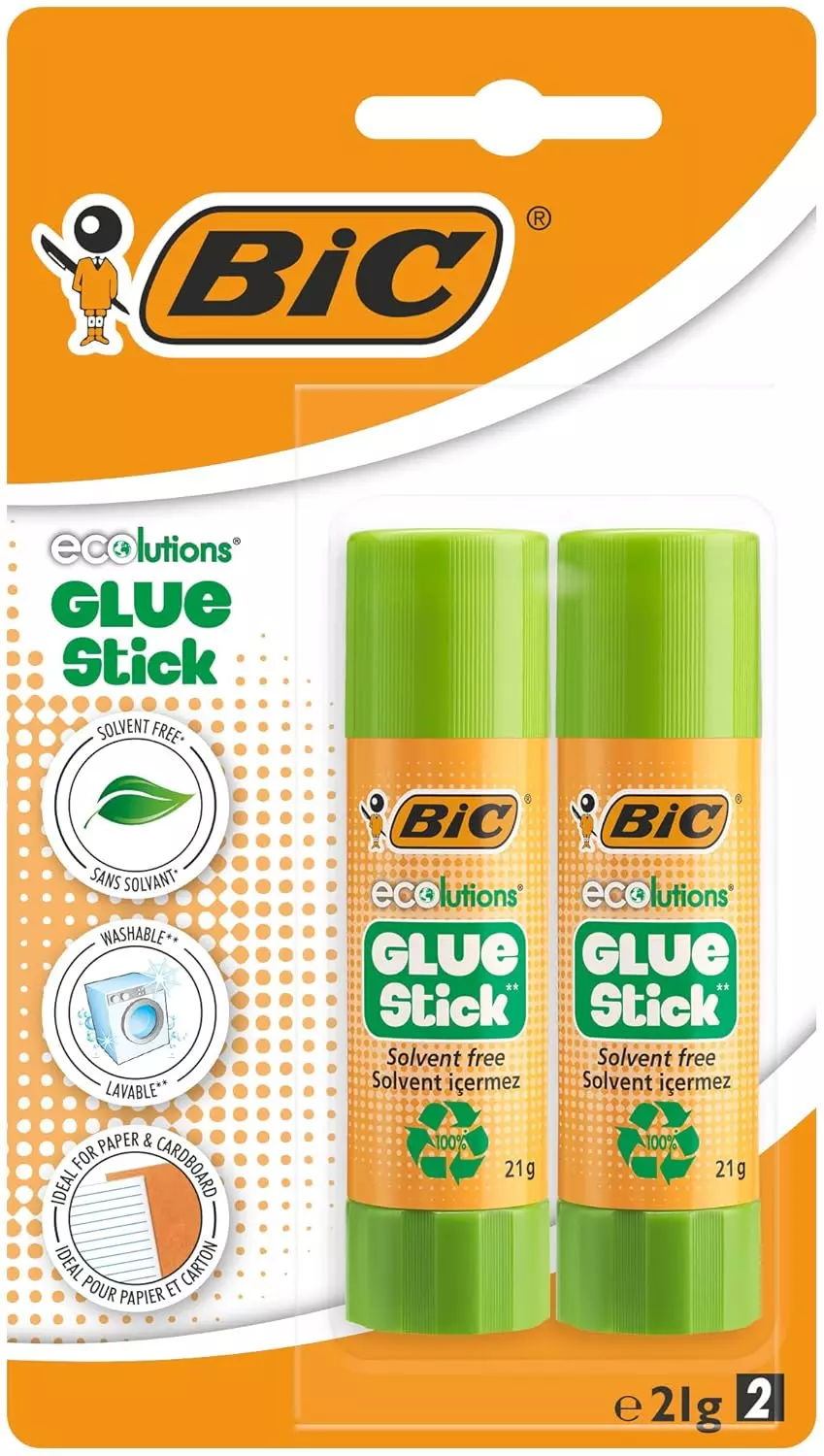 Klej BIC Ecolutions Glue Stick 21g 2 sztuki blister - Papiernicze i szkolne