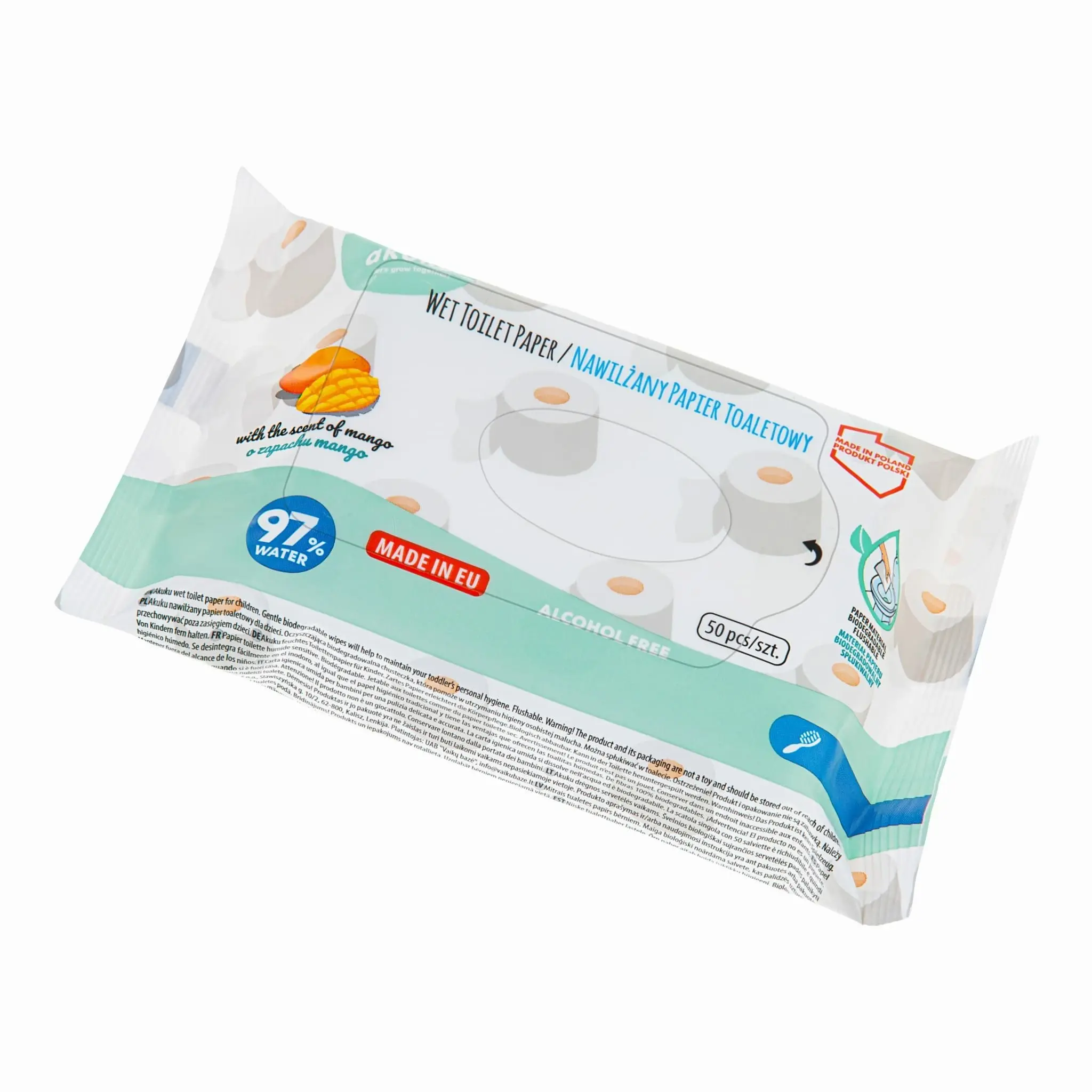 Nawilżany Papier Toaletowy 50 Szt A0030 - Zabawki
