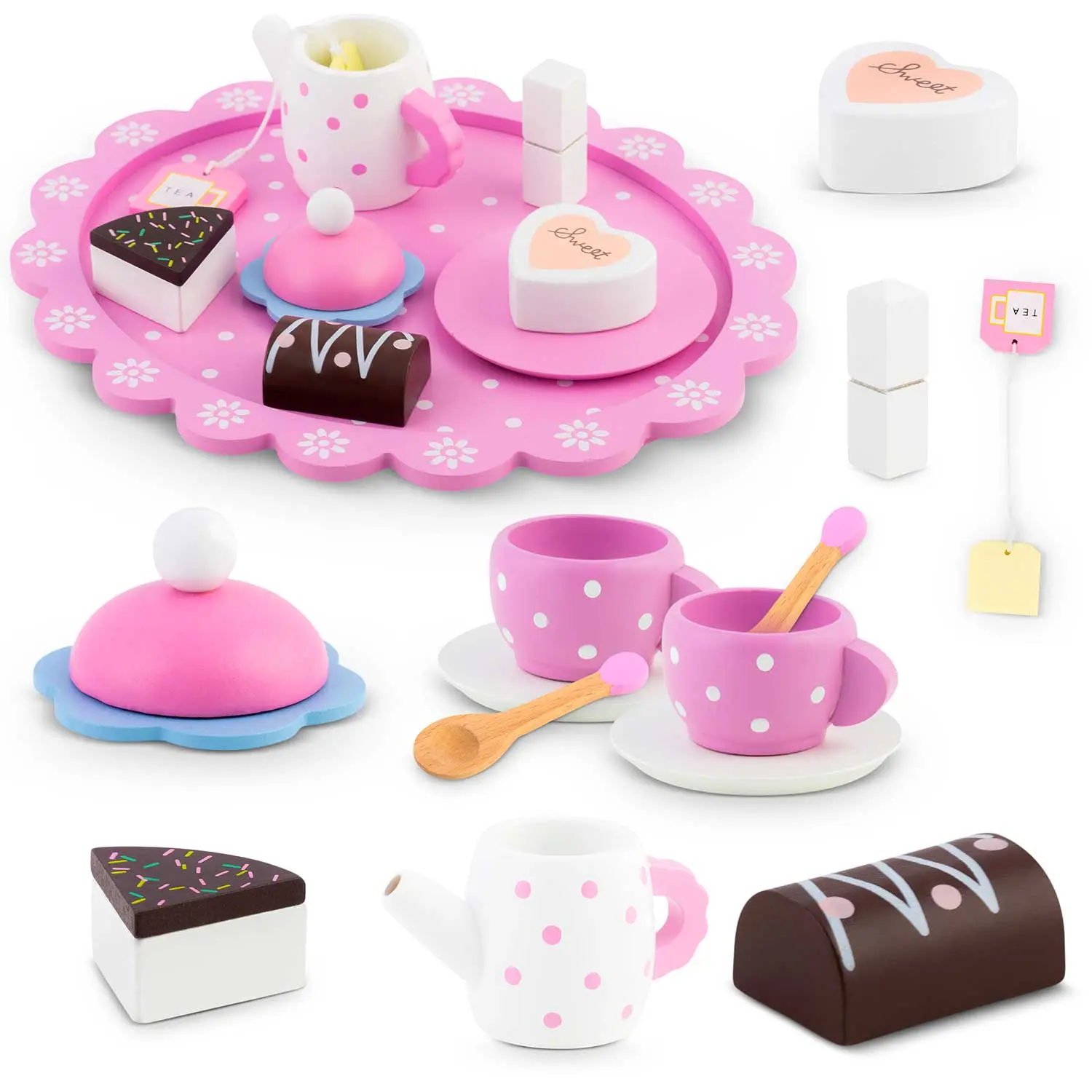Drewniana zabawka zestaw do herbaty RK-869 Ricokids - Zabawki