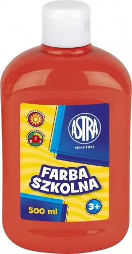 Farba szkolna 500 ml, ciemnoczerwona - Papiernicze i szkolne