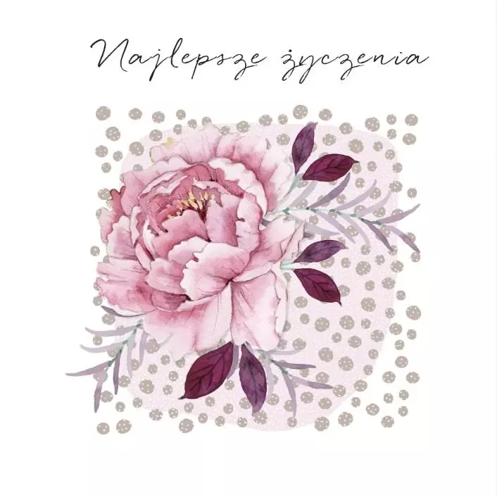 Karnet Swarovski kwadrat CL4504_PO Najlepsze życze - Papiernicze i szkolne