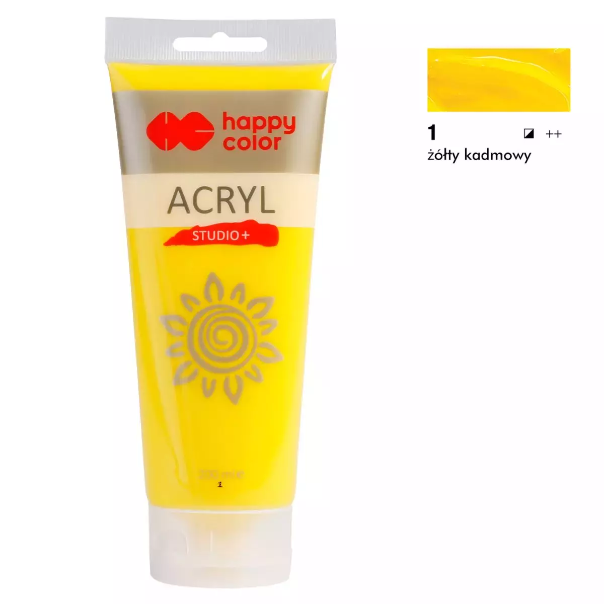 Farba akrylowa Studio 200 ml żółty kadmowy Happy Color - Papiernicze i szkolne