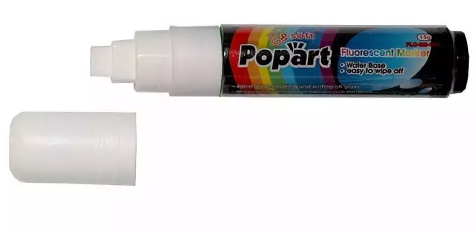 Marker kredowy 15g biały D.RECT - Papiernicze i szkolne