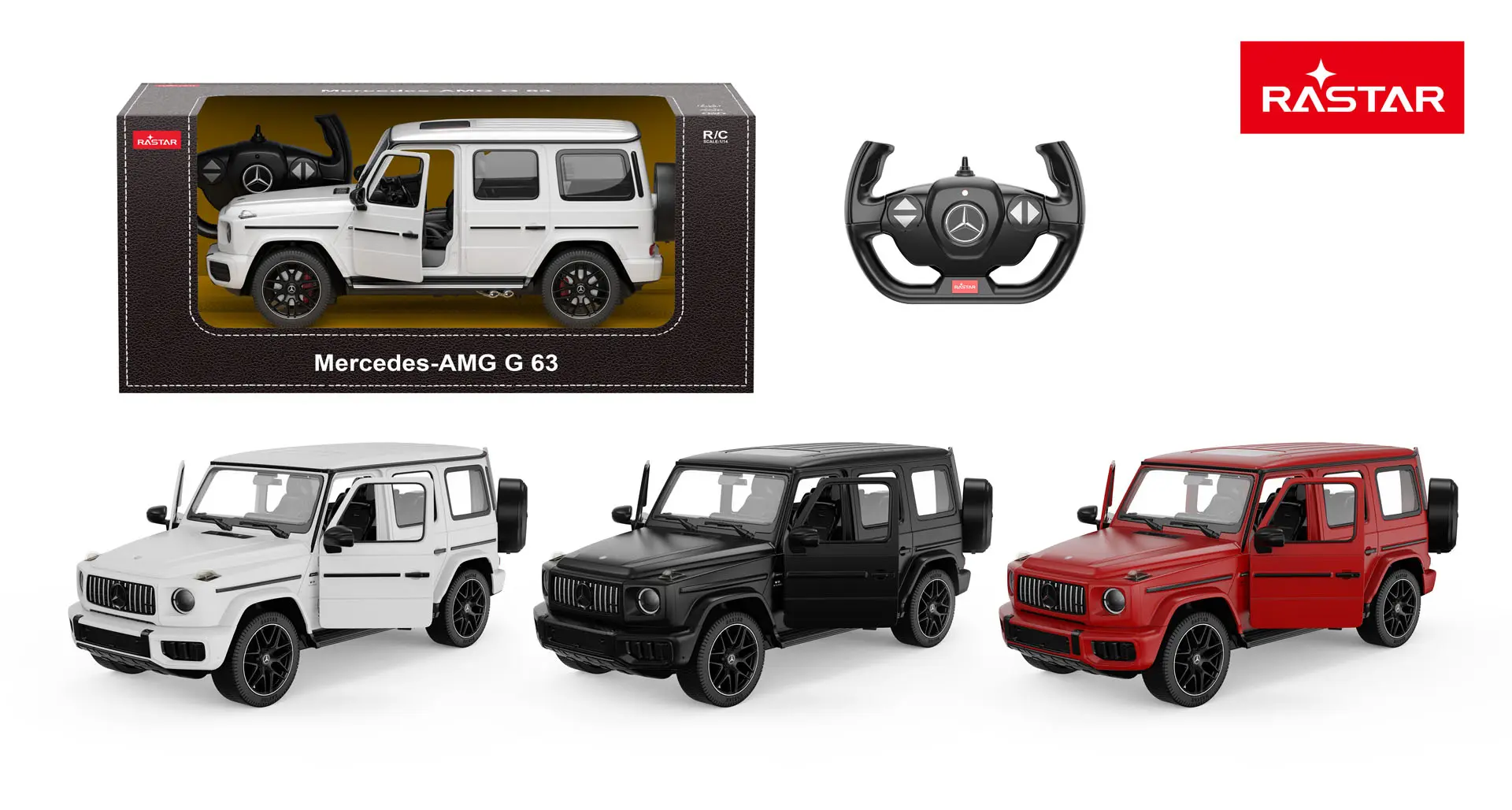 Autko R/C 1:14 Mercedes AMG G63 Czarny RASTAR - Zabawki