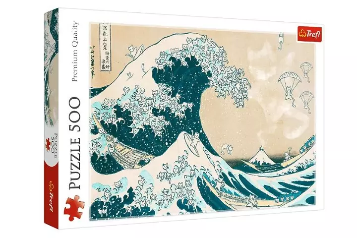 PUZZLE 500 Wielka kocia fala 37537 - Zabawki