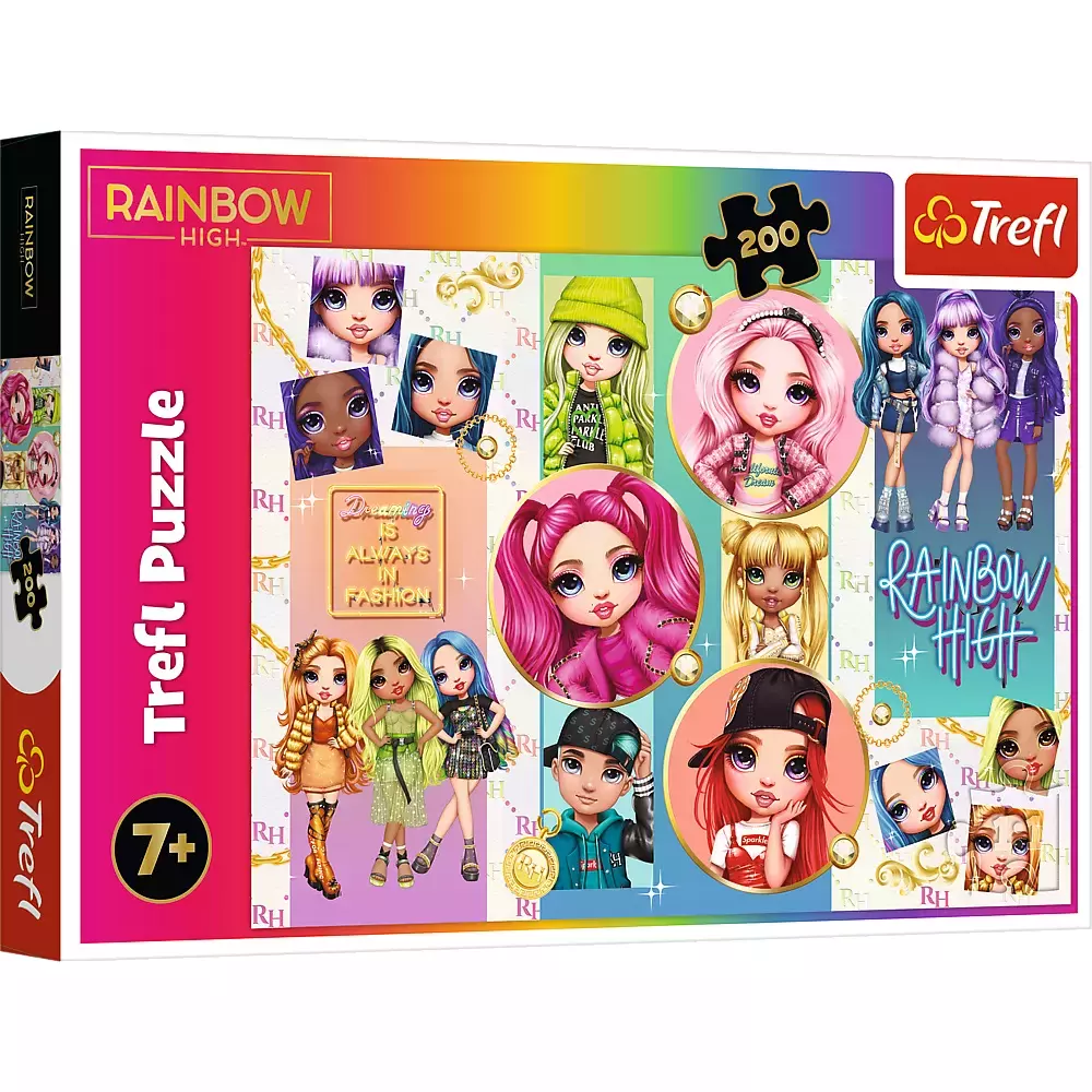Puzzle 200 elemenetów. Przyjaźń Rainbow High - Puzzle