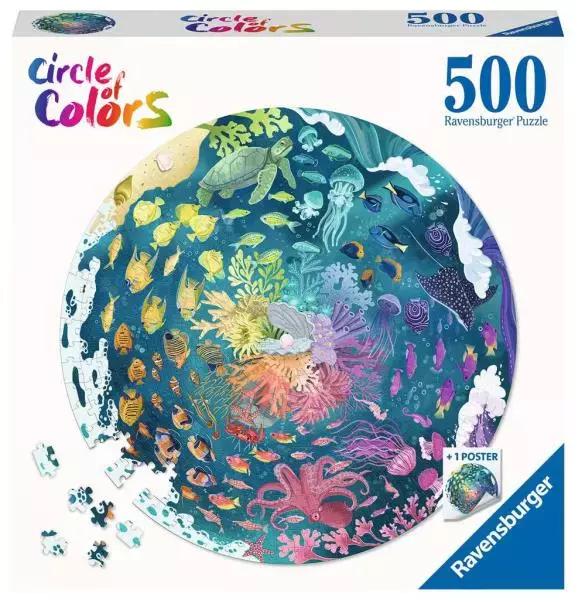 Puzzle 500 elementów, koło. Paleta kolorów. Ocean - Puzzle