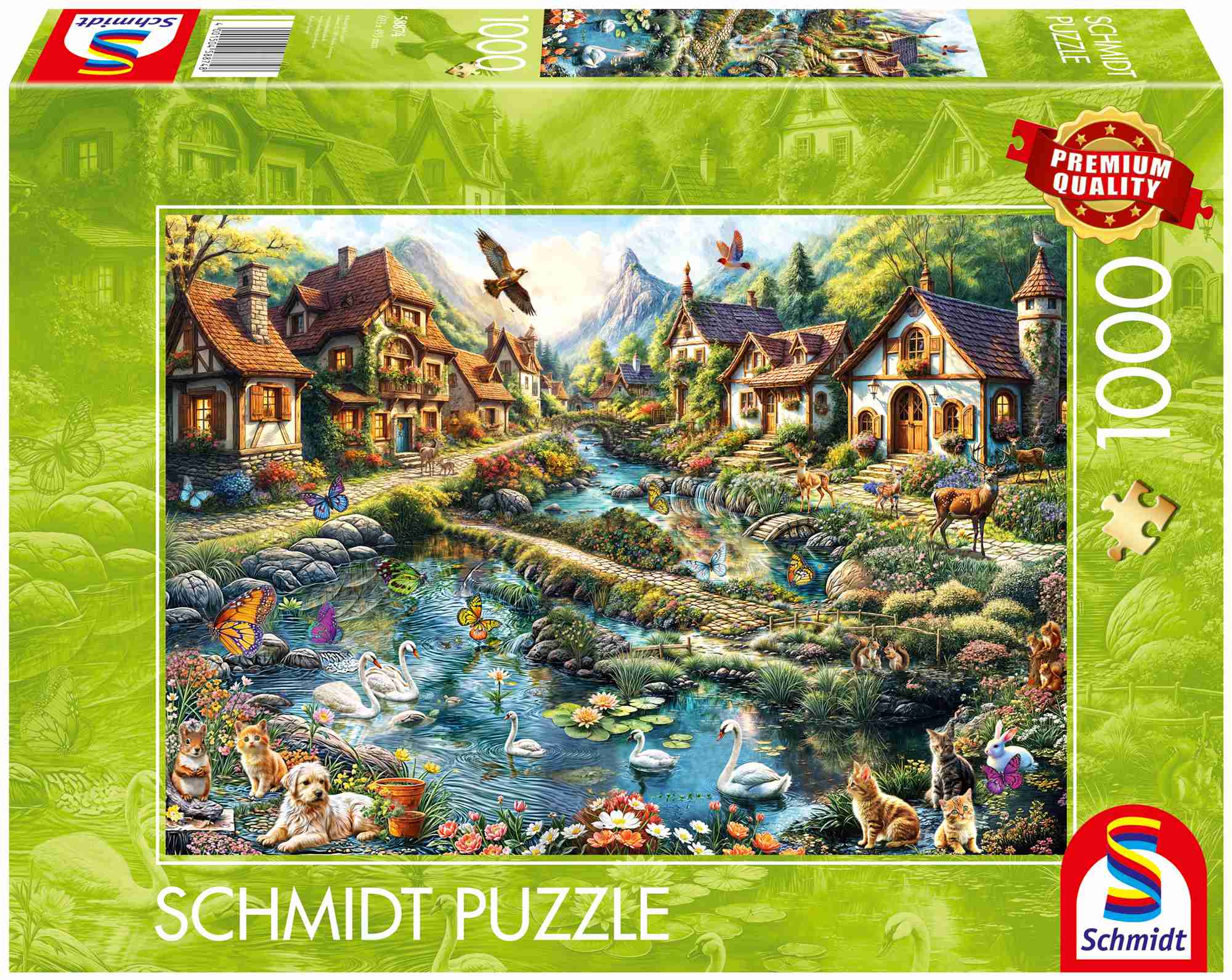 Puzzle 1000 PQ Wioska na skraju lasu 113681 - Puzzle