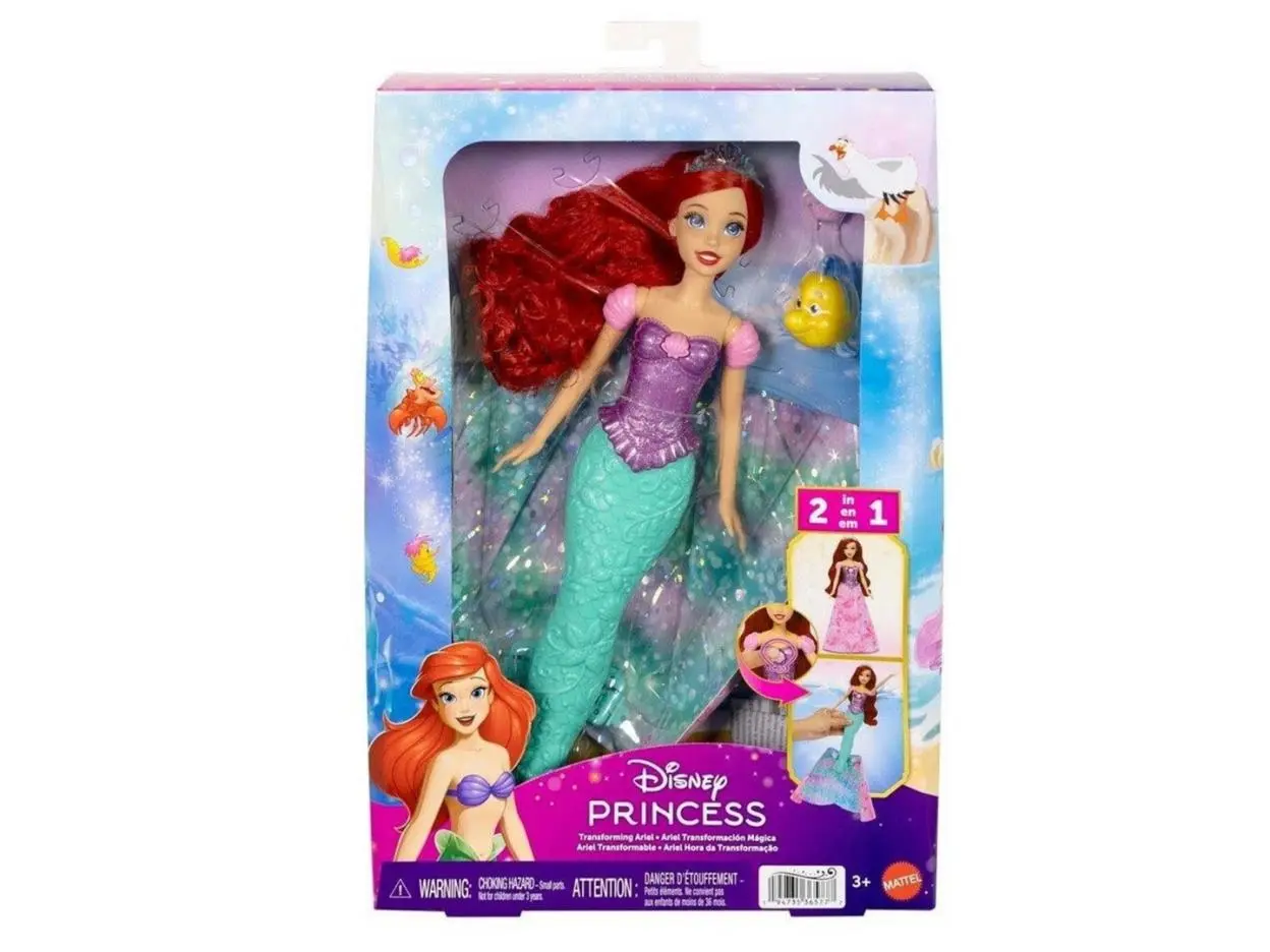 Lalka Disney Princess Arielka Magiczna przemiana - Zabawki