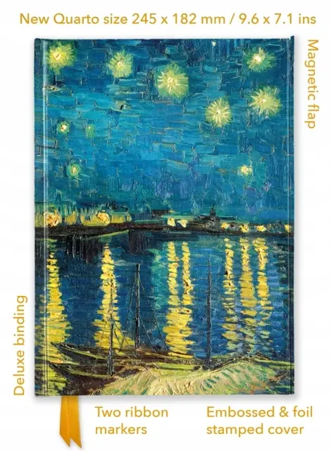 Vincent Van Gogh: Starry Night over the Rhone (Foiled Quarto Journal) - Książki