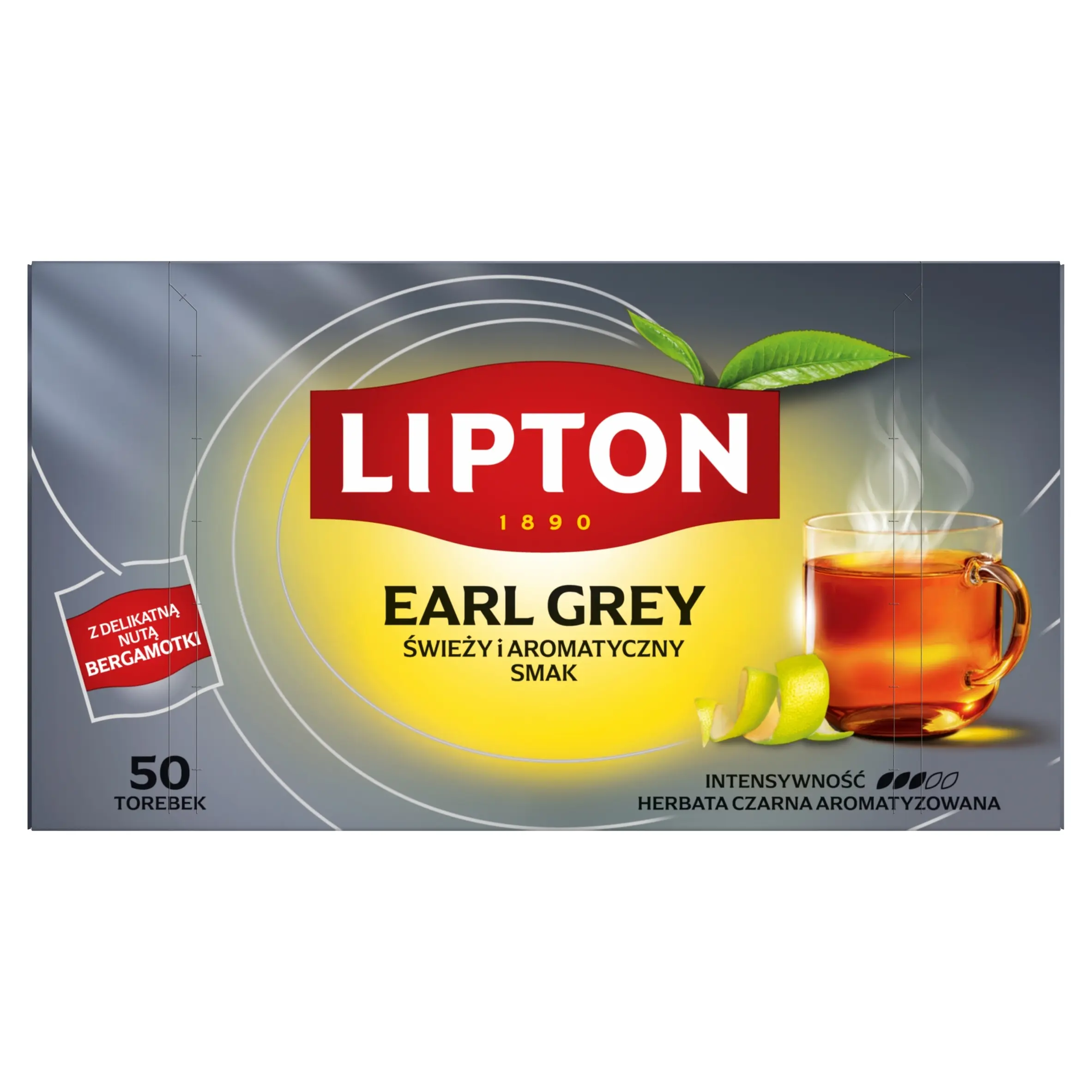 Herbata czarna Lipton Earl Grey, 75 g (50 torebek) - Papiernicze i szkolne
