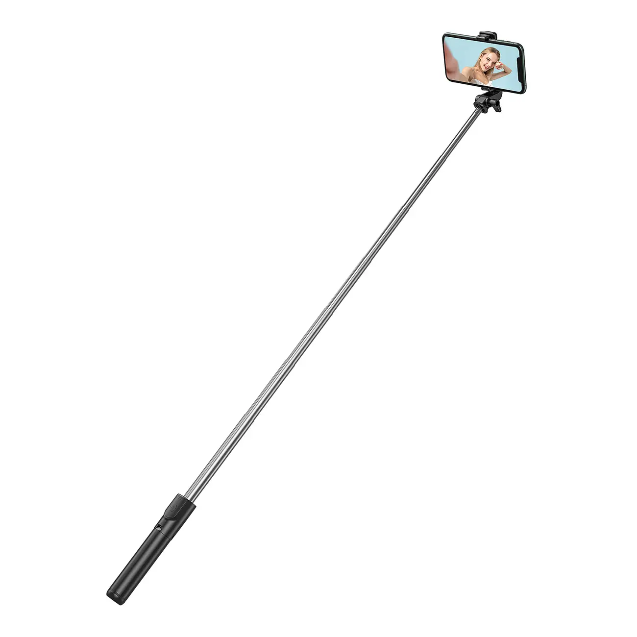 Wozinsky Selfie stick WHS1Y teleskopowy tripod 1m z uchwytem na telefon - czarny - Elektronika i akcesoria
