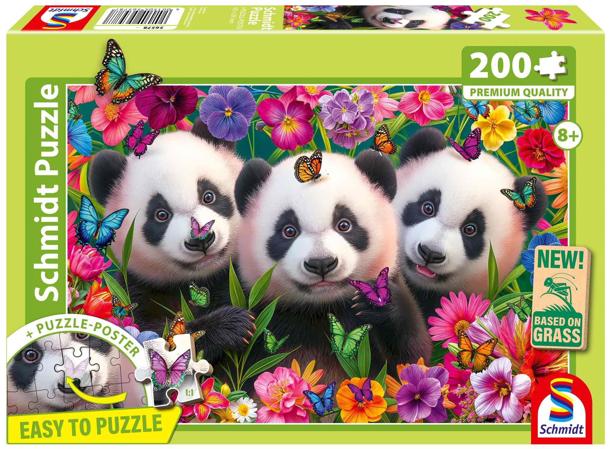 Puzzle 150 PQ Trzy Pandy 113649 - Puzzle