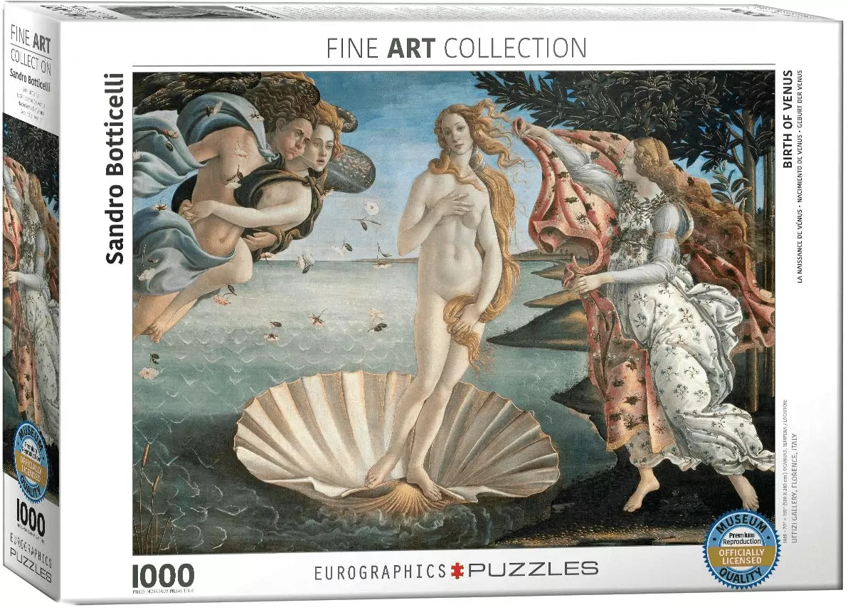 Puzzle 1000 elementów. Narodziny Wenus, Botticelli - Puzzle
