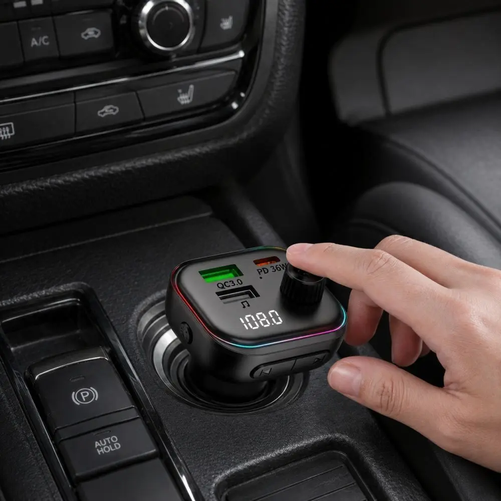Tech-Protect CC07 3-Port Car Charger Pd 54W + Transmiter Fm Bluetooth Black - Elektronika i akcesoria