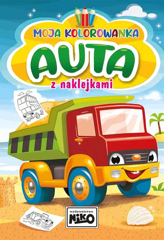Auta. Moja kolorowanka z naklejkami - Książki