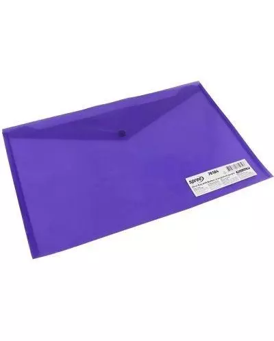 Teczka koperta A4 na zatrzask PP fioletowa - Papiernicze i szkolne