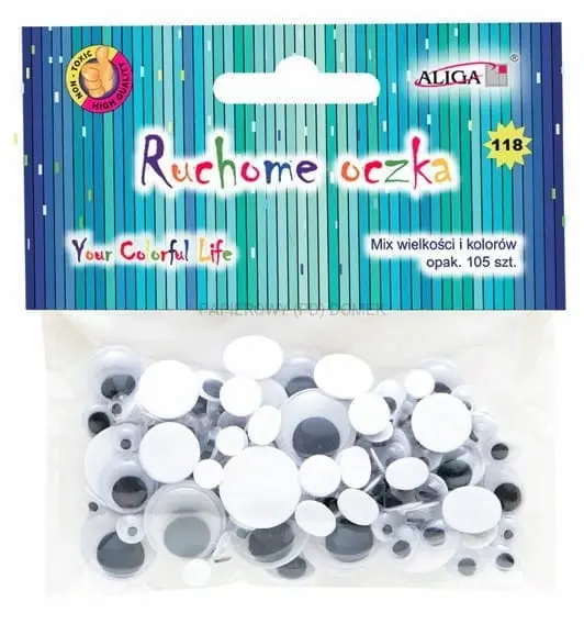 Ruchome oczka samoprzylepne 105szt - Papiernicze