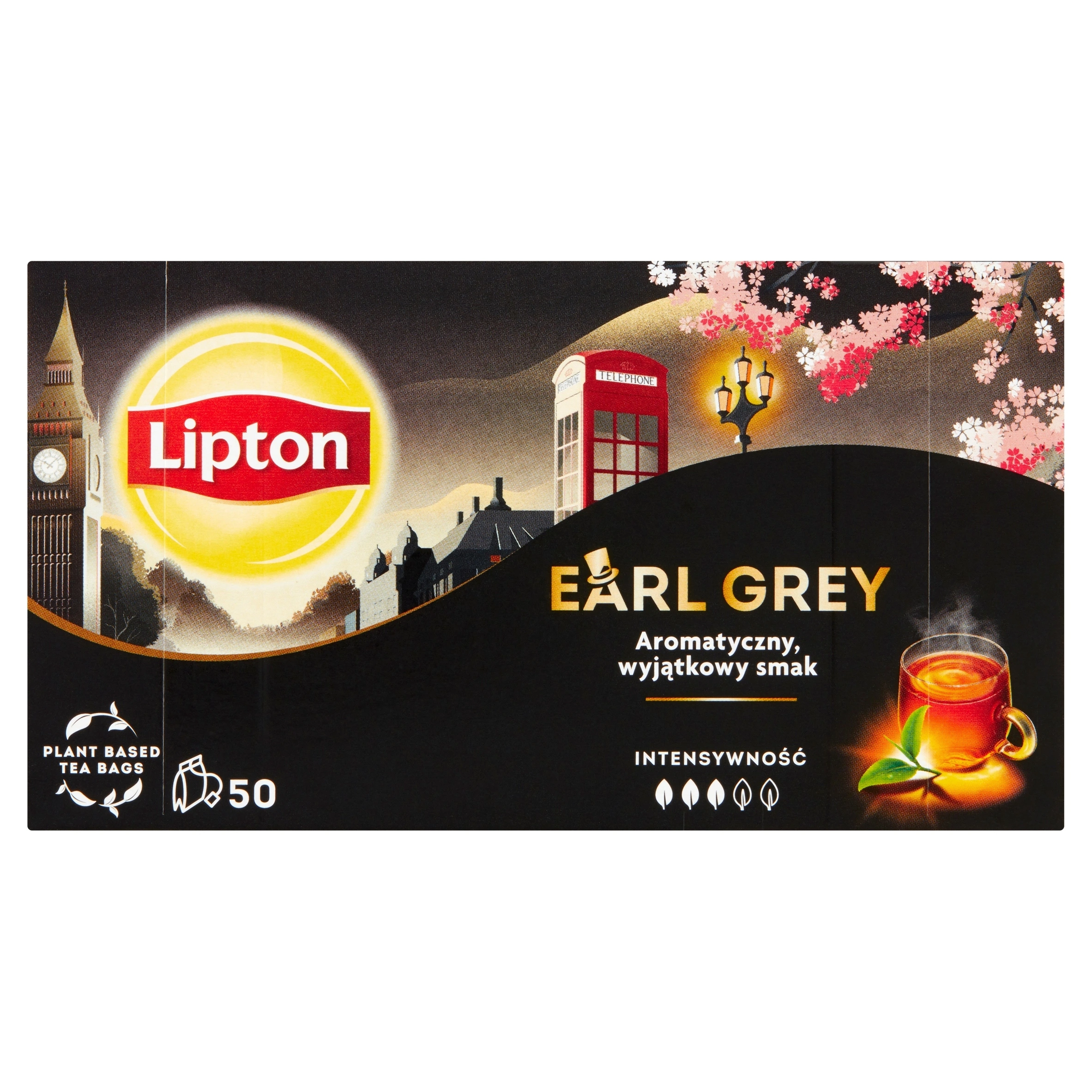 Herbata czarna Lipton Earl Grey, 75 g (50 torebek) - Papiernicze i szkolne