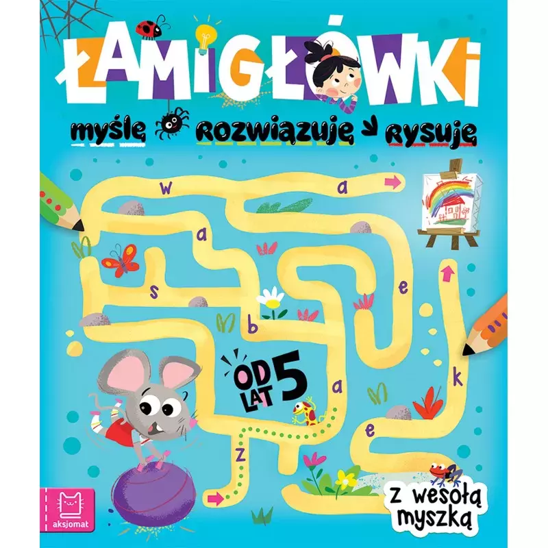 Łamigłówki z wesołą myszką. Myślę, rozwiązuję, rysuję - Książki