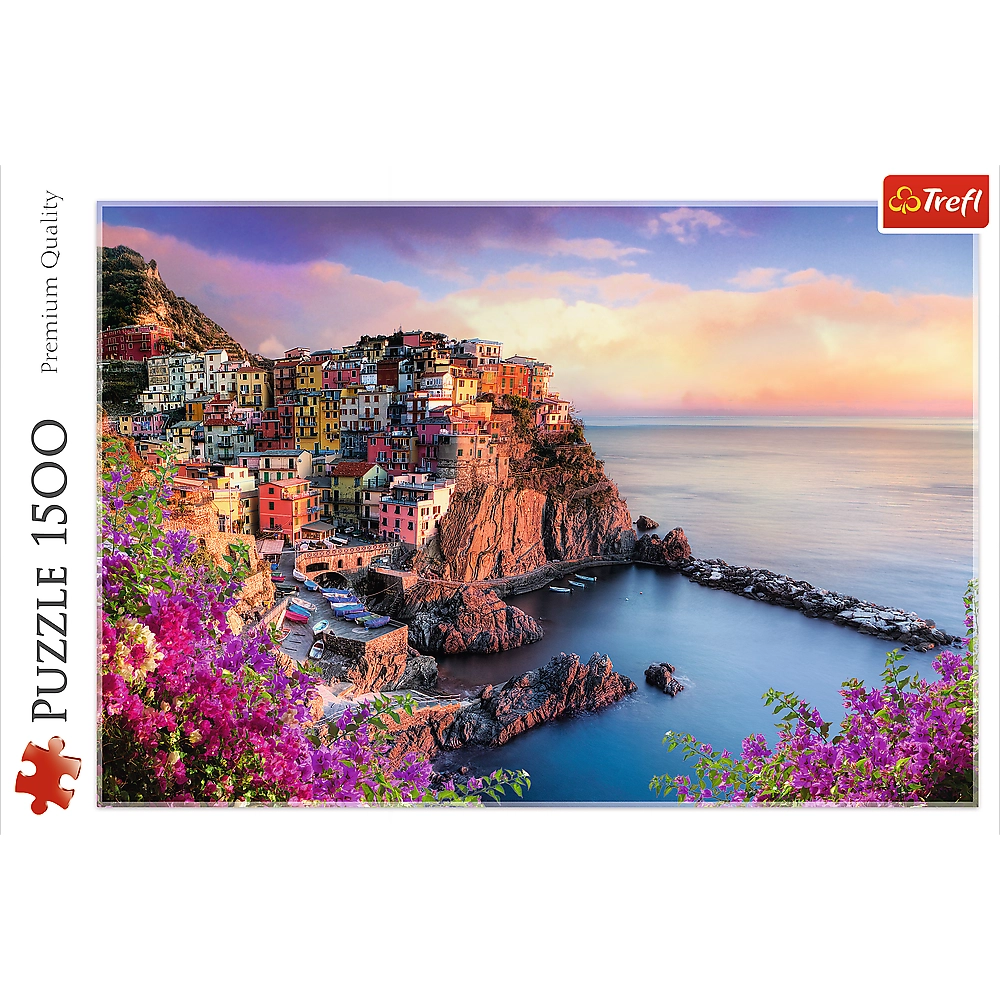 Puzzle 1500 elementów. Widok na miasteczko Manarola - Puzzle